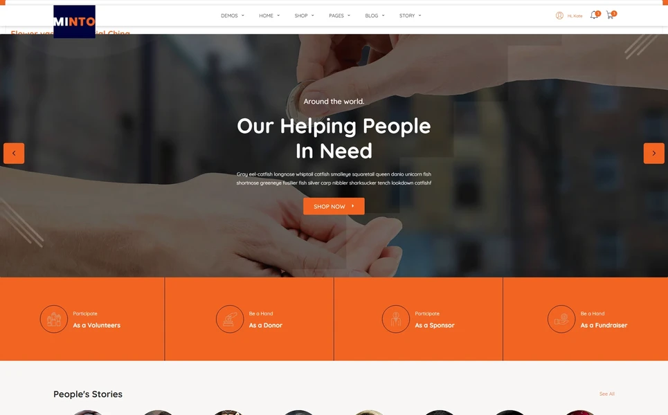 Minto — Charity Vue.js Template
