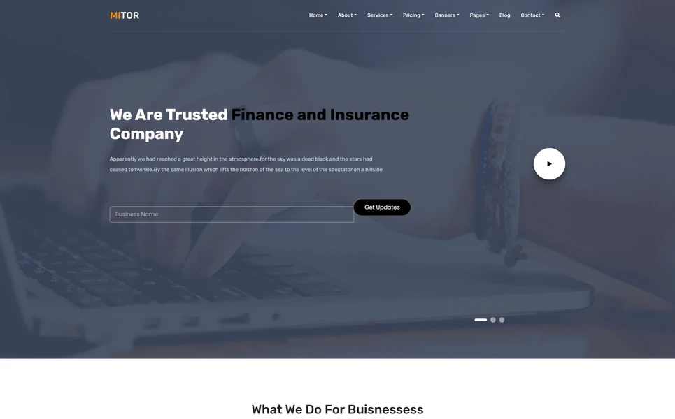 Mitor — Business PHP Website Template