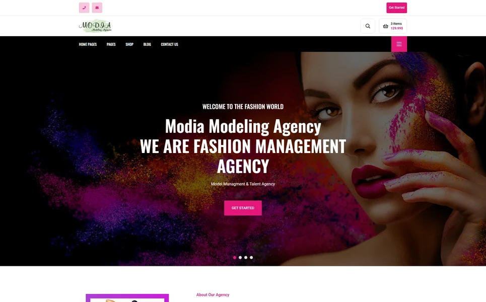 Modia — Media PHP Website Template