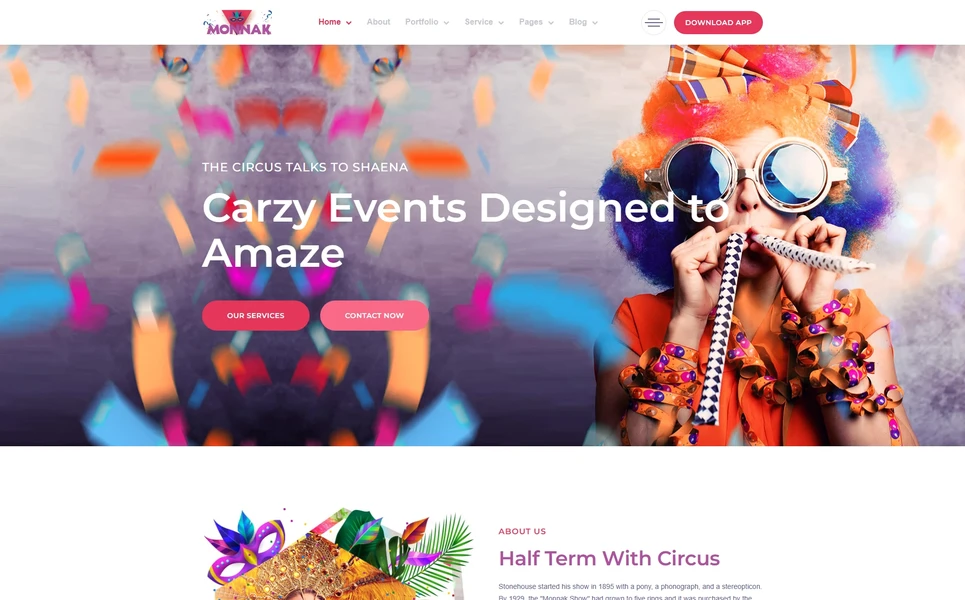 Monak — Events Angular Template