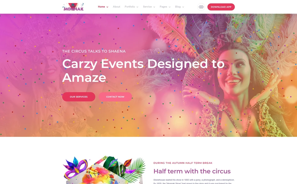 Monak — Events React JS Template