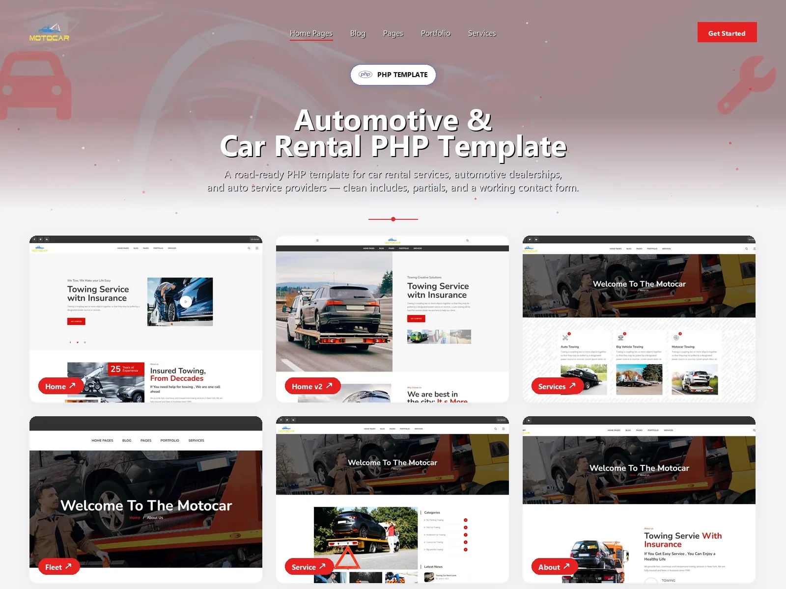 Motocar — Automotive PHP Website Template