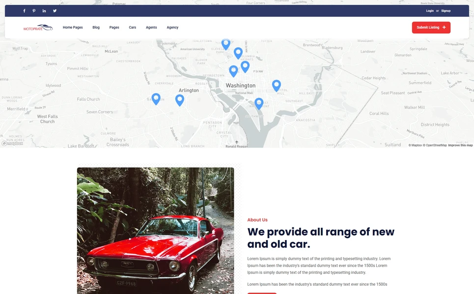 Motoprate — Automotive React JS Template