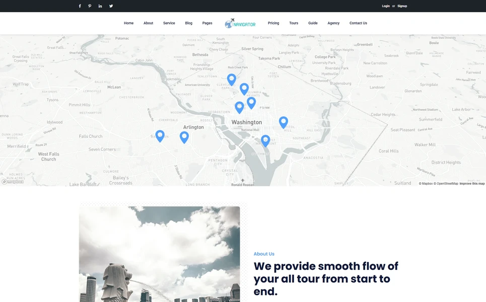 Navigator — Tours React JS Template