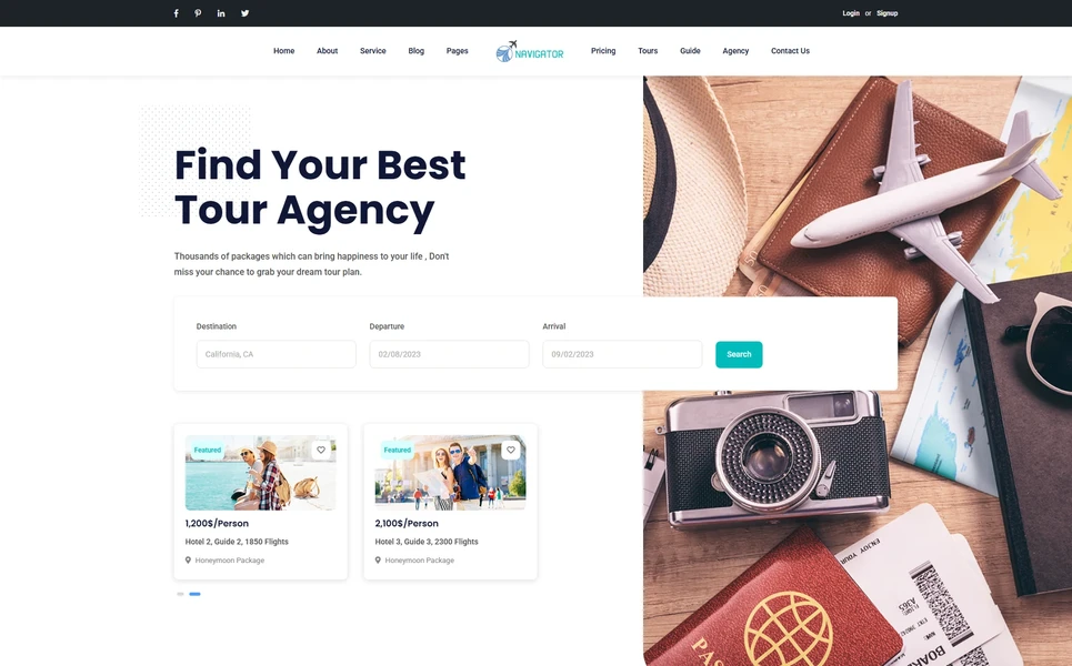 Navigator — Tours Vue.js Template