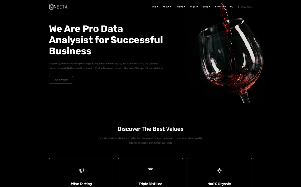 Necta — Analytics Angular Template