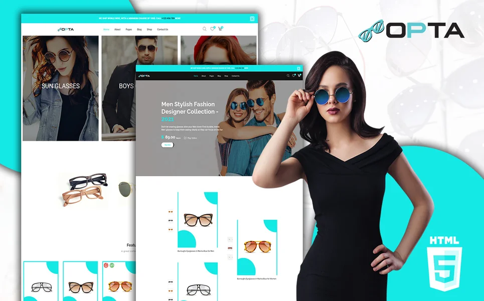 Opta — Eyewear HTML5 Template