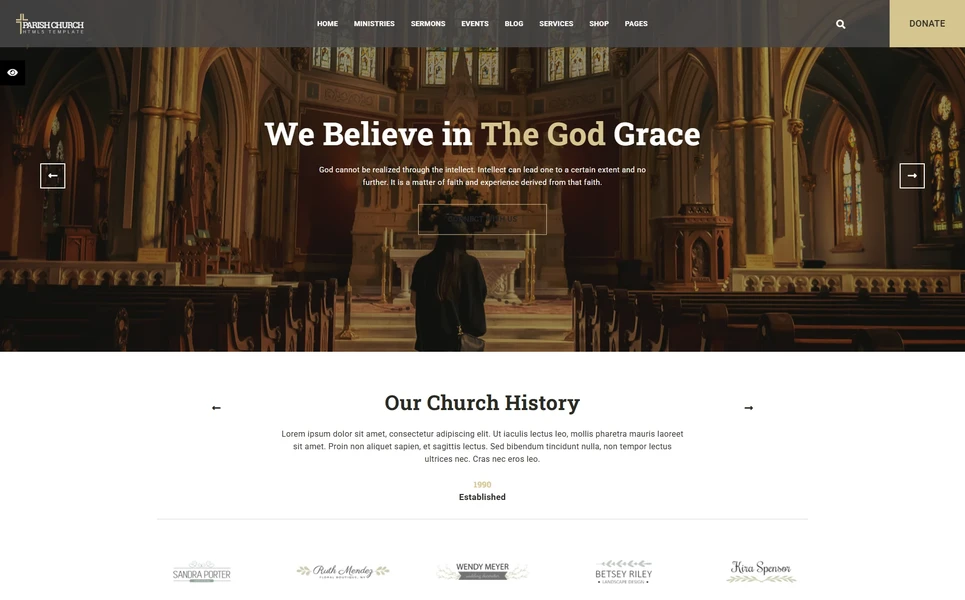 Parish — Church React JS Template