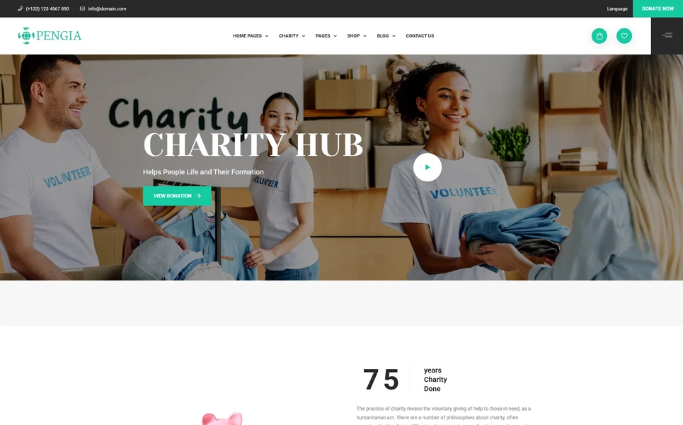 Pengia — Charity HTML5 Template