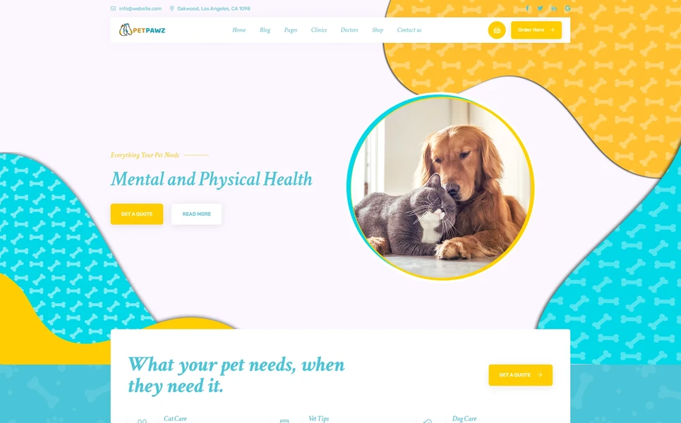 Petpawz — Pet WordPress Theme