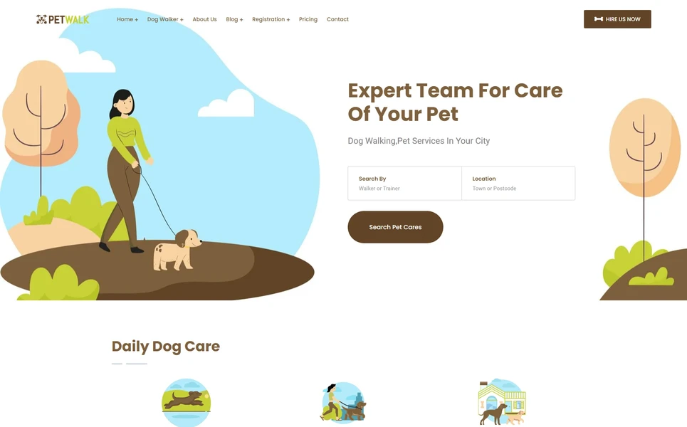 Petwalk — Pet Care Angular Template