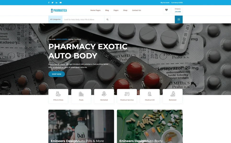 Pharmatica — Pharmacy Vue.js Template