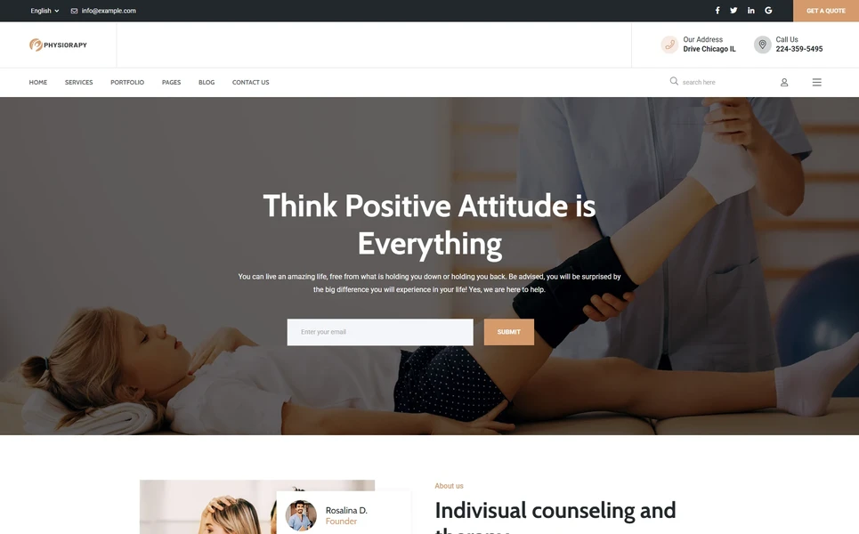 Physiorapy — Physiotherapy PHP Website Template