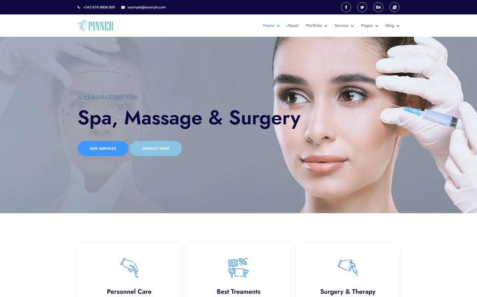 Pinner — Spa PHP Website Template