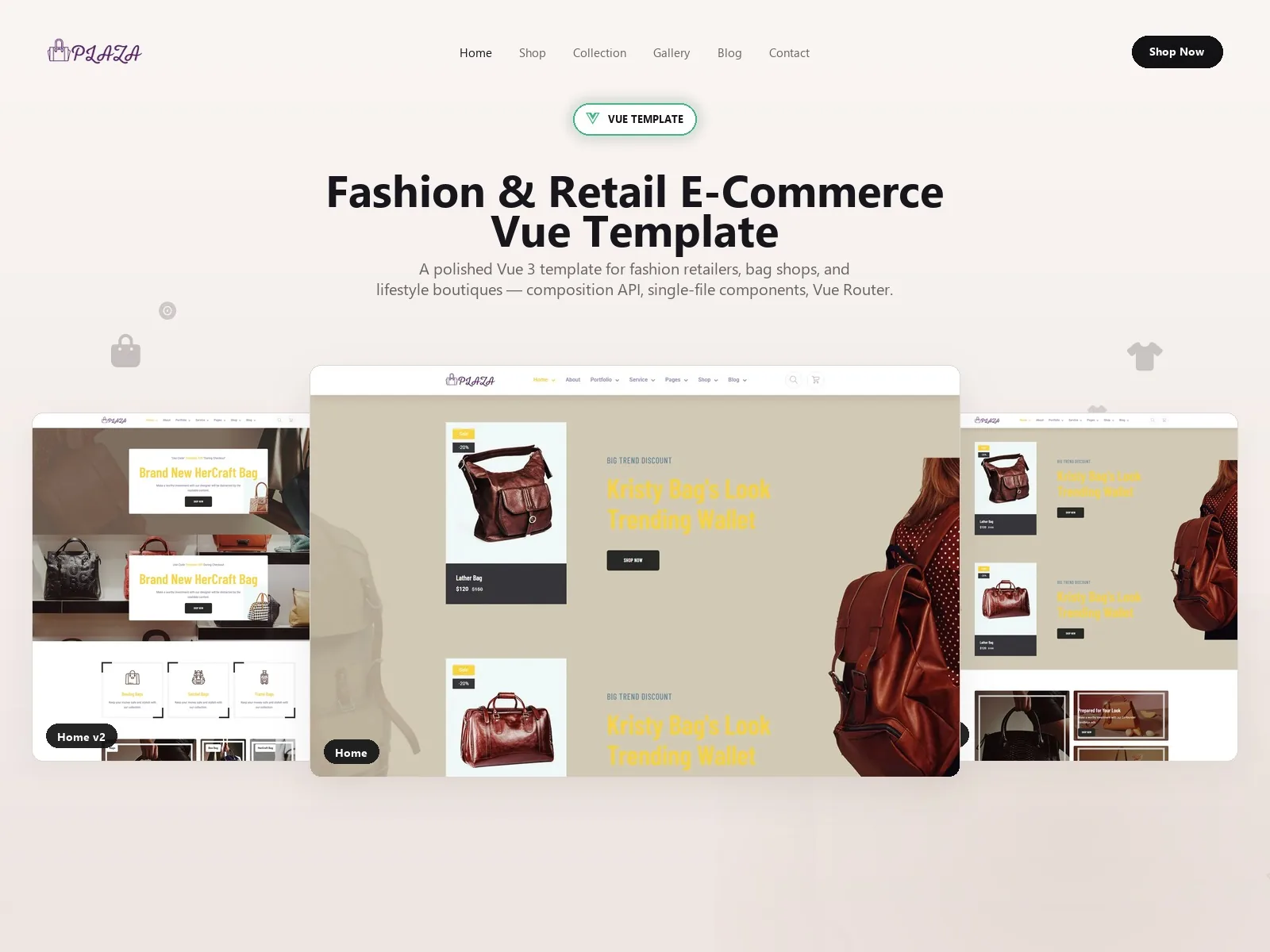 Plaza — Fashion Vue.js Template