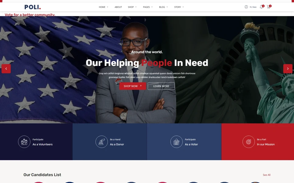 Poli — Charity WordPress Theme