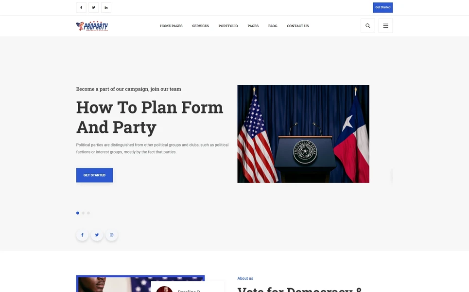 Poparty — Party Vue.js Template