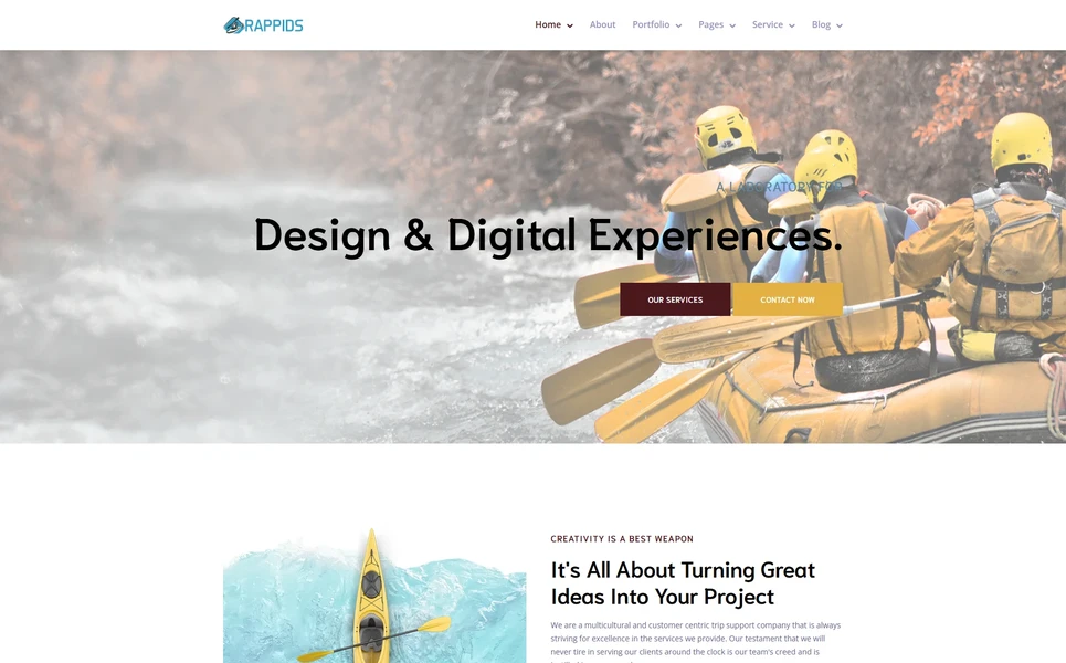 Rappids — Design Agency PHP Website Template