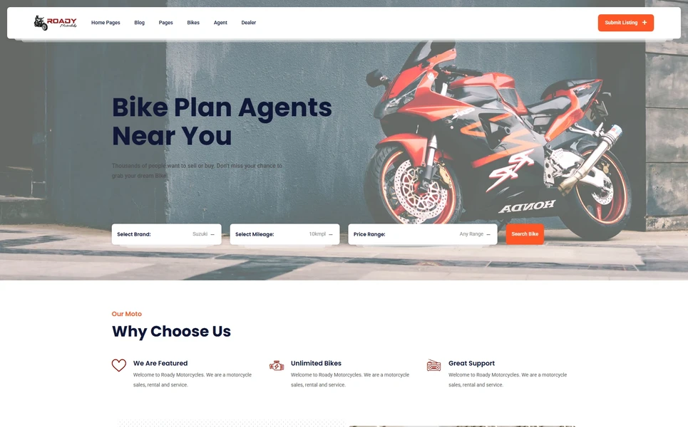 Roady — Automotive WordPress Theme