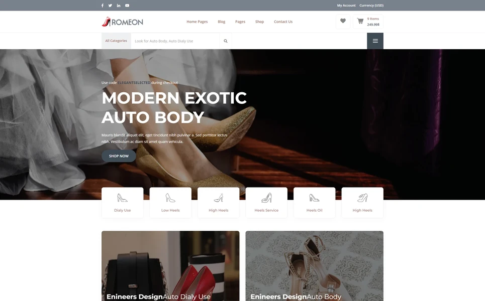 Romeon — Auto Parts Vue.js Template