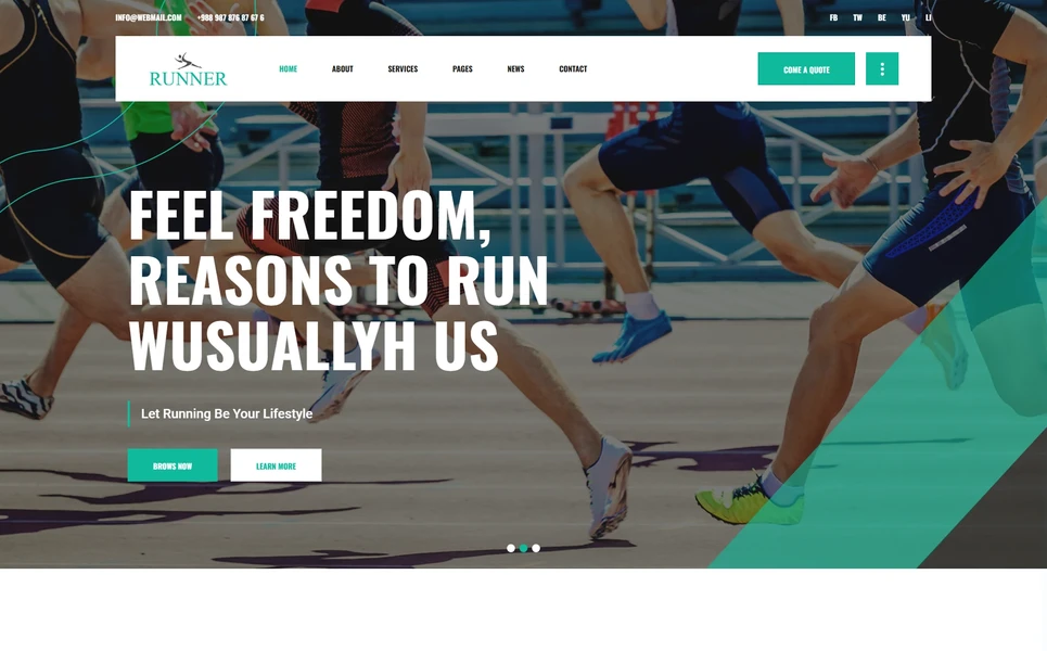 Runner — Sports HTML5 Template