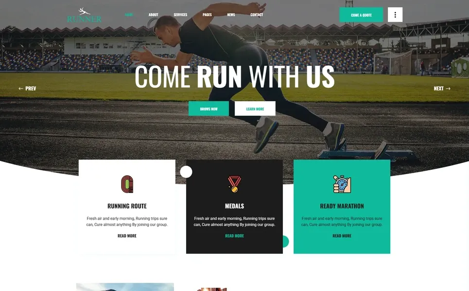 Runner — Sports WordPress Theme