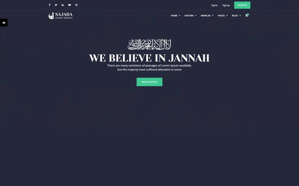 Sajdah — Islamic PHP Website Template