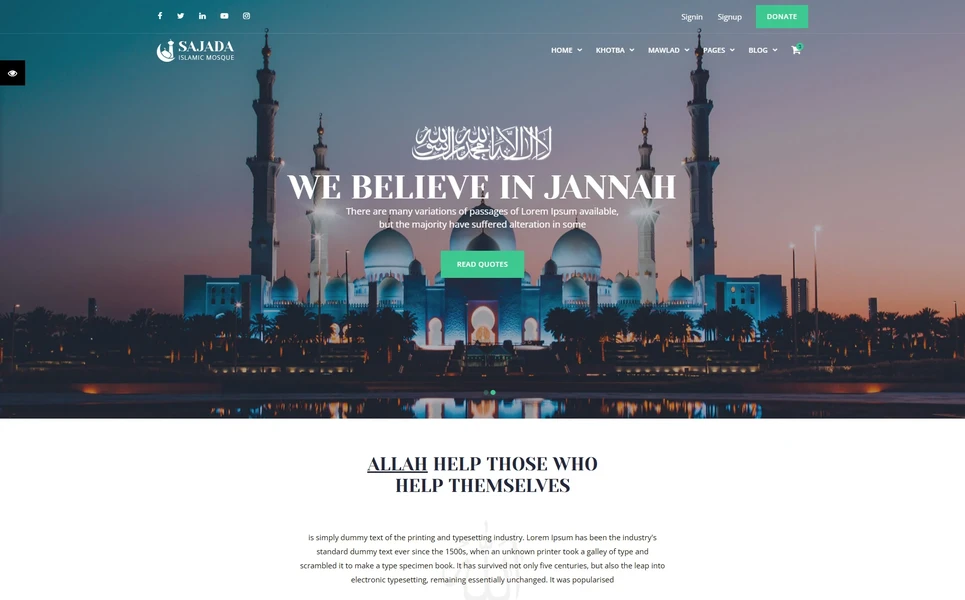 Sajdah — Islamic Vue.js Template