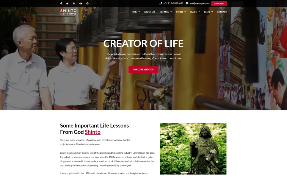 Shinto — Religious Vue.js Template