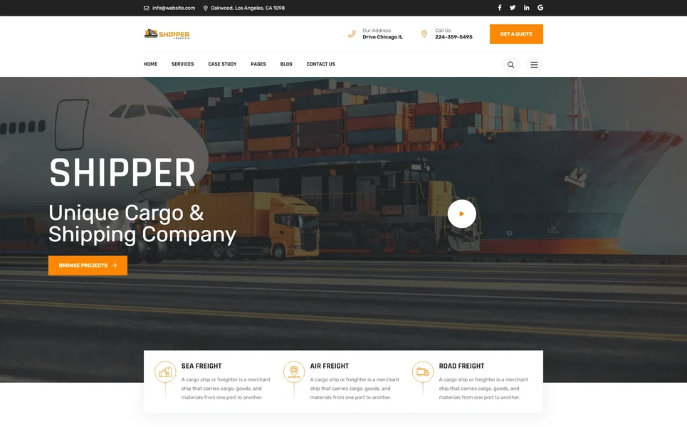 Shipper — Logistics PHP Website Template