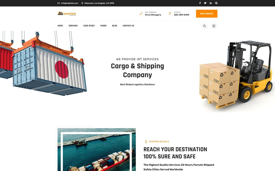 Shipper — Logistics React JS Template