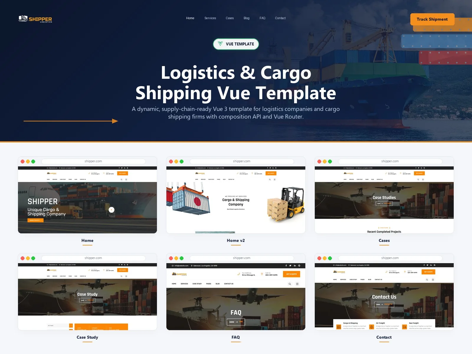 Shipper — Logistics Vue.js Template
