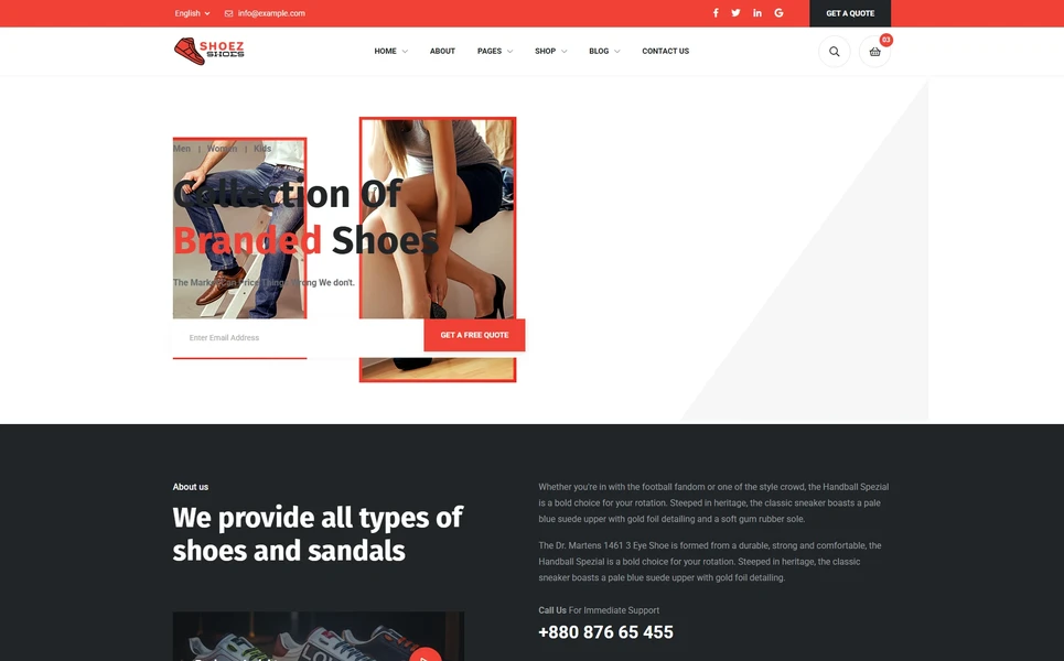 Shoez — Shoes Angular Template
