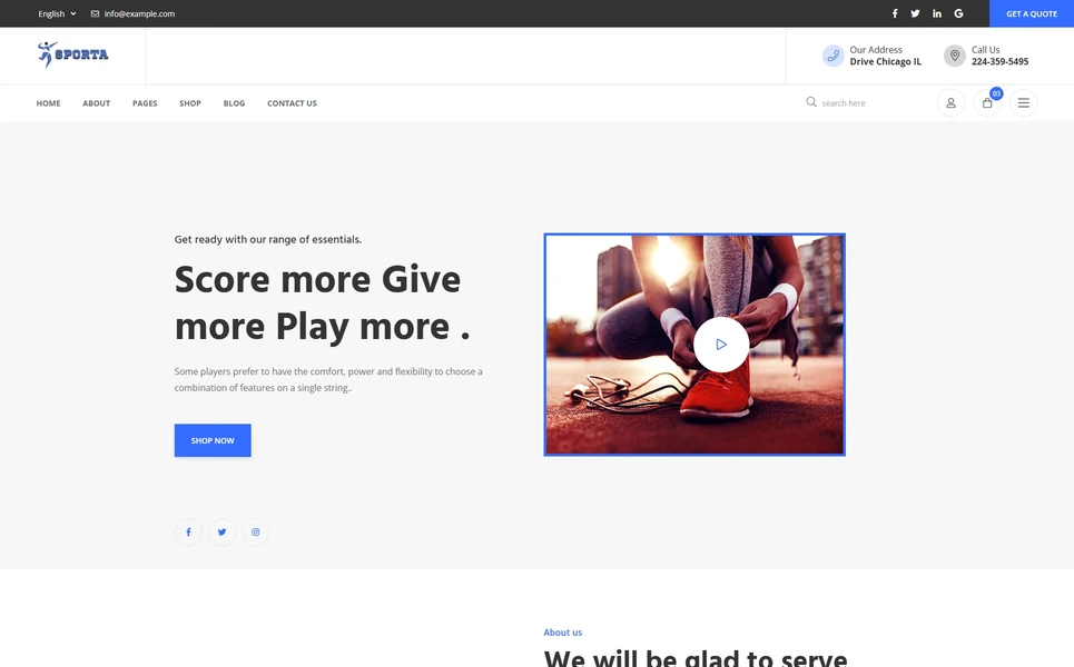 Sporta — Sports Angular Template