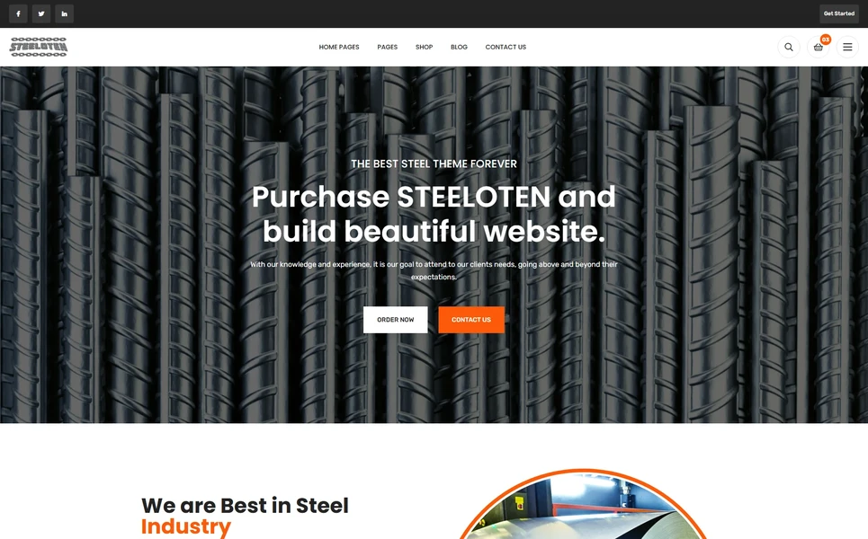 Steeloten — Steel React JS Template