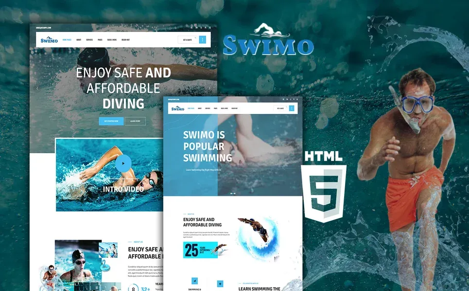 Swimo — Swimming HTML5 Template