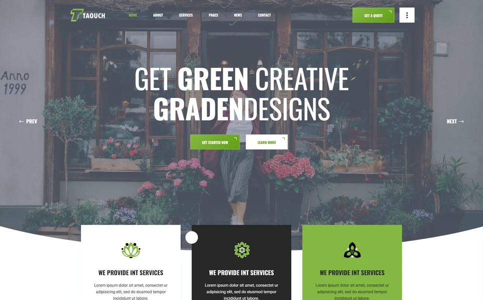 Taouch — Garden Angular Template