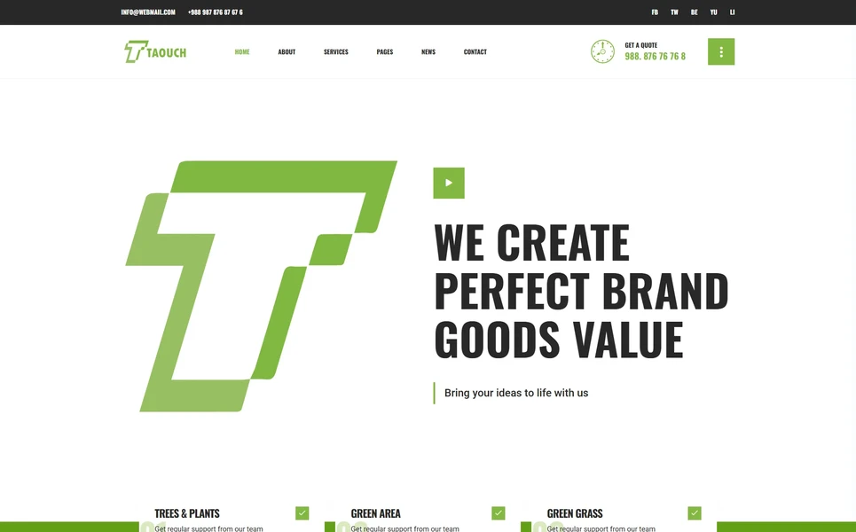 Taouch — Garden PHP Website Template