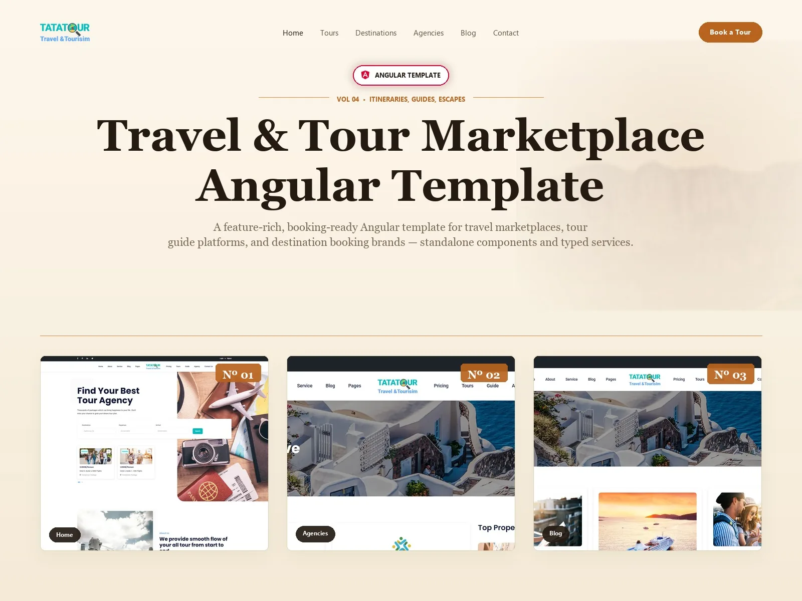 Tatatour — Tours Angular Template