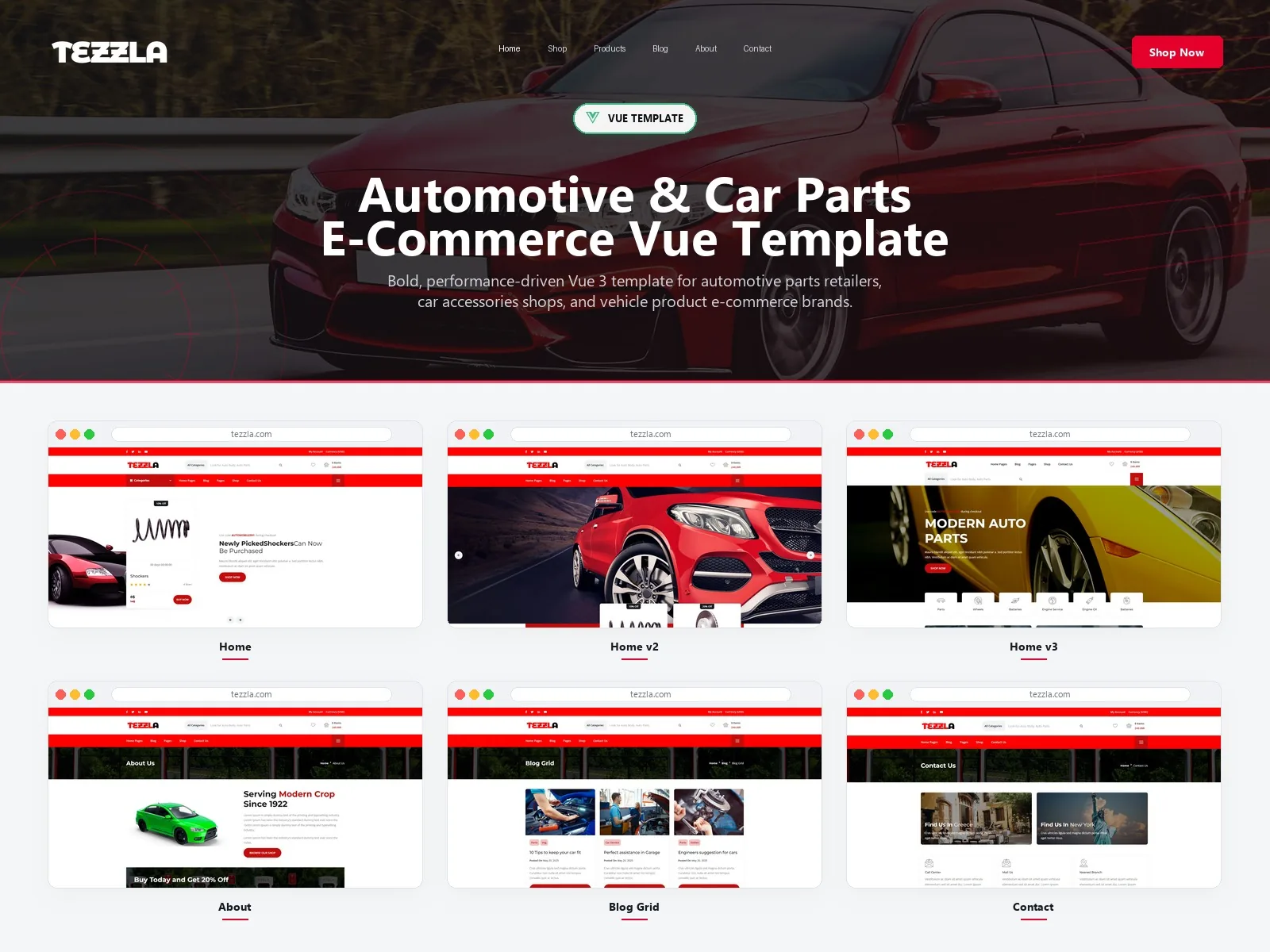 Tezzla — eCommerce Vue.js Template