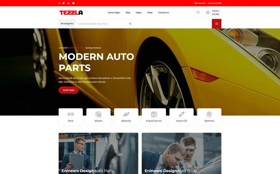 Tezzla — eCommerce WordPress Theme