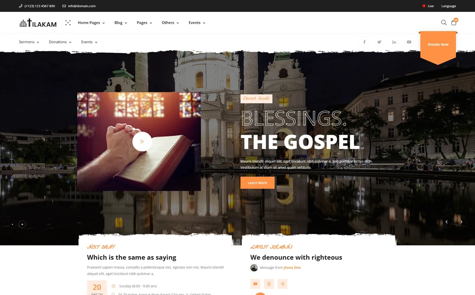 Tilakam — Religious HTML5 Template