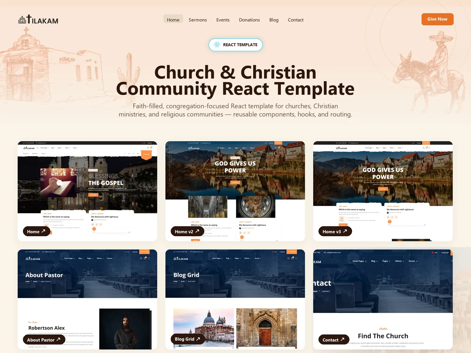 Tilakam — Religious React JS Template