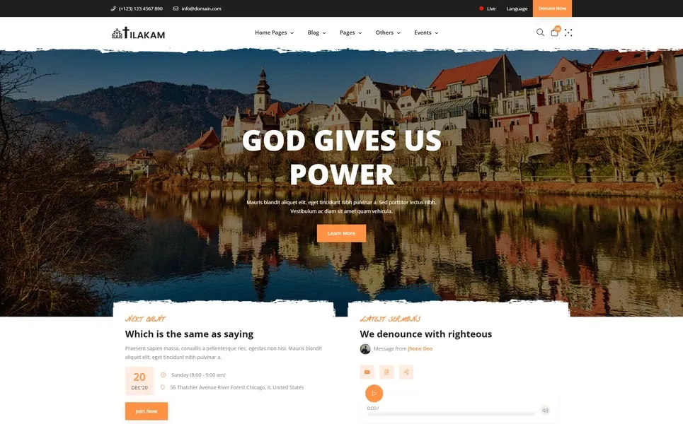 Tilakam — Religious WordPress Theme