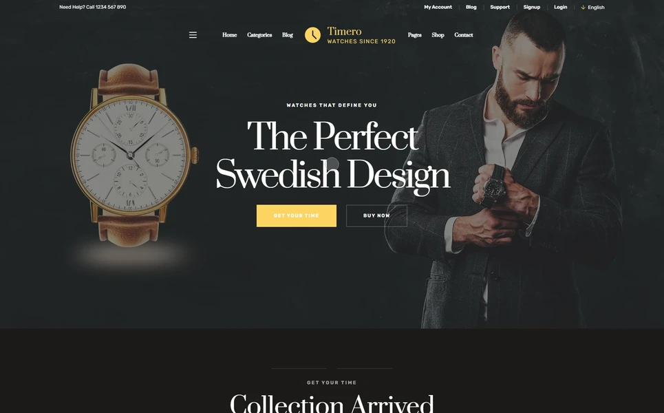 Timero — Watches PHP Website Template