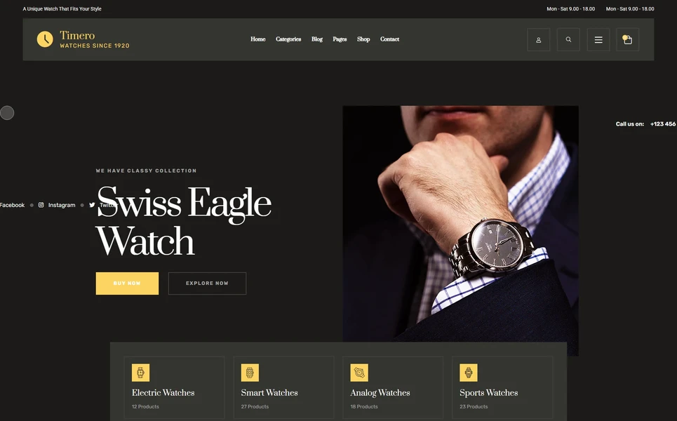 Timero — Watches Vue.js Template