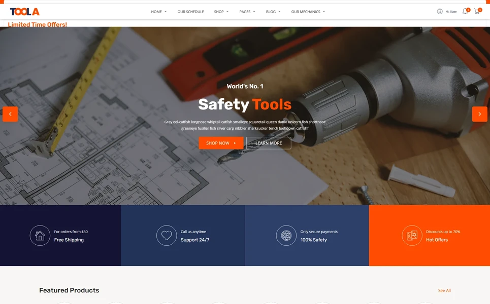 Toola — Tools HTML5 Template
