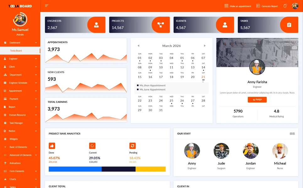 Toolaboard — Dashboard HTML5 Template