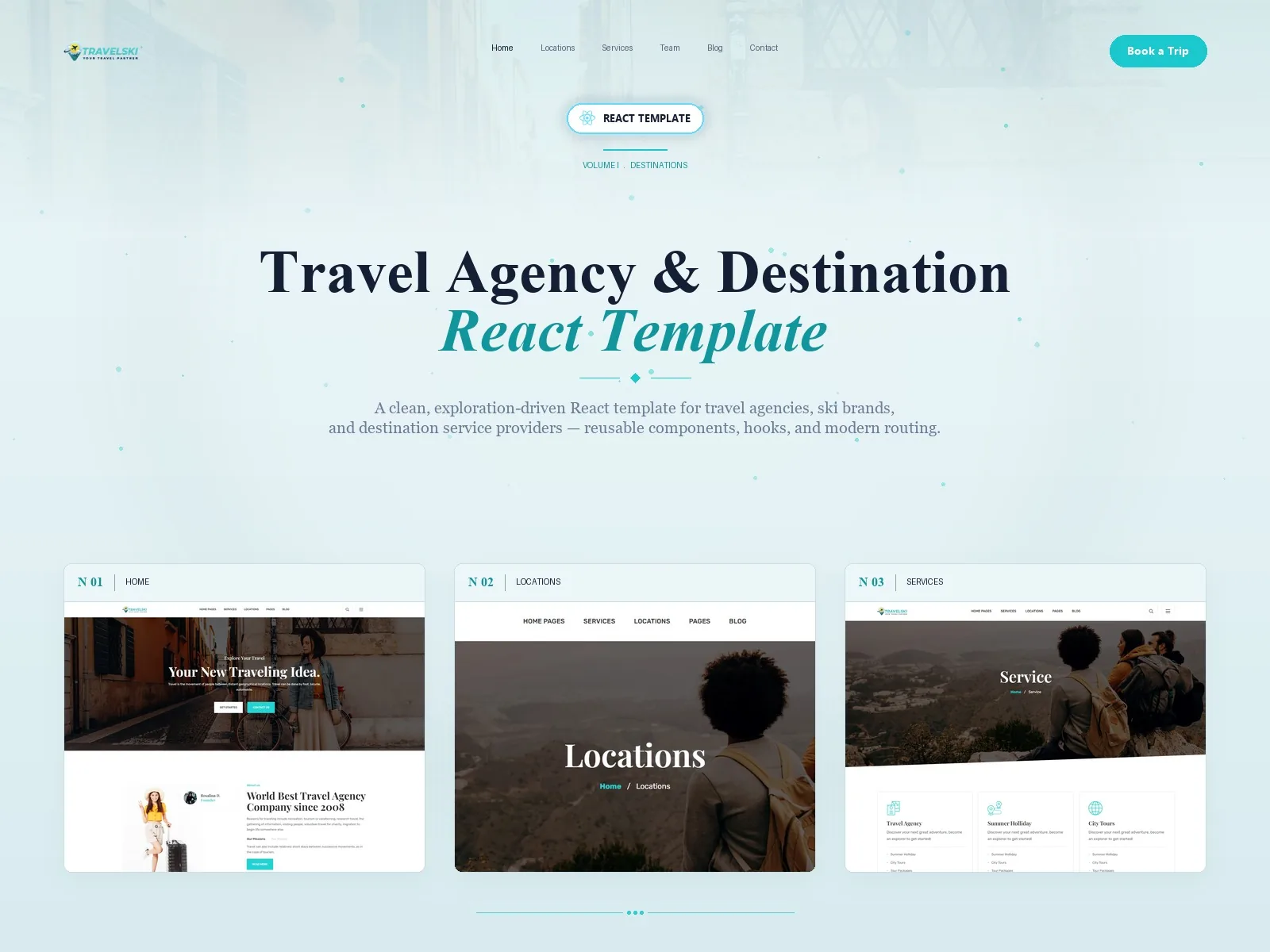 Travelski — Travel React JS Template