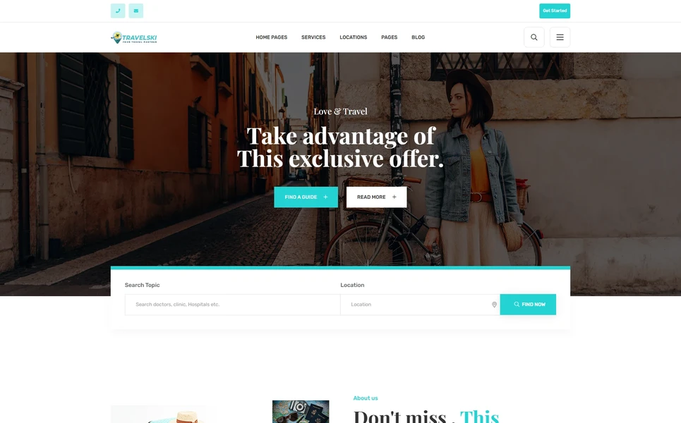 Travelski — Travel WordPress Theme
